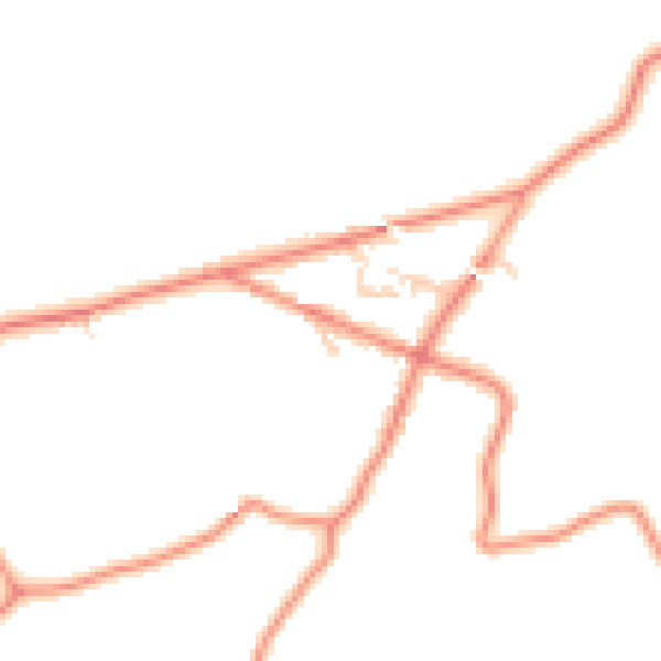 Daytime road noise heatmap for HD4 6XH
