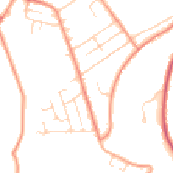 Daytime road noise heatmap for HD4 7AH