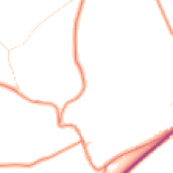 Daytime road noise heatmap for HD4 7BX
