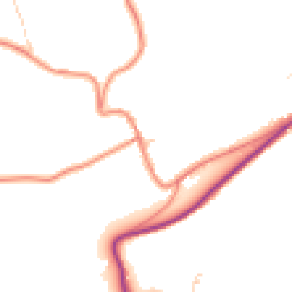 Daytime road noise heatmap for HD4 7DA