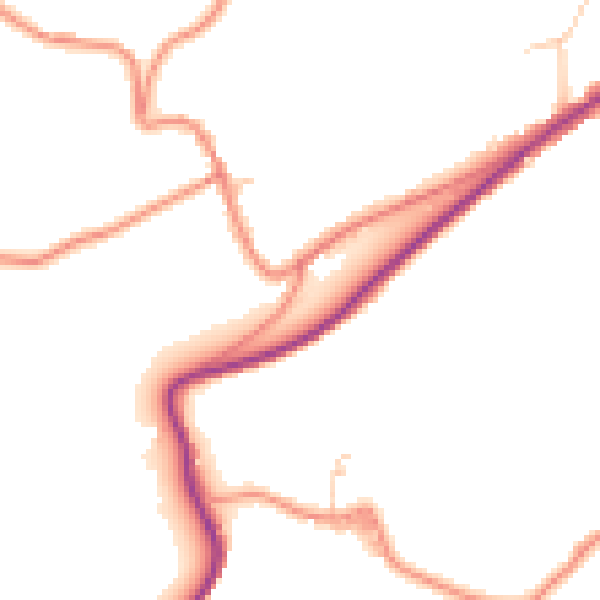 Daytime road noise heatmap for HD4 7DE