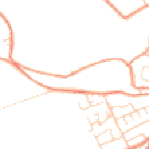 Daytime road noise heatmap for HD4 7DN