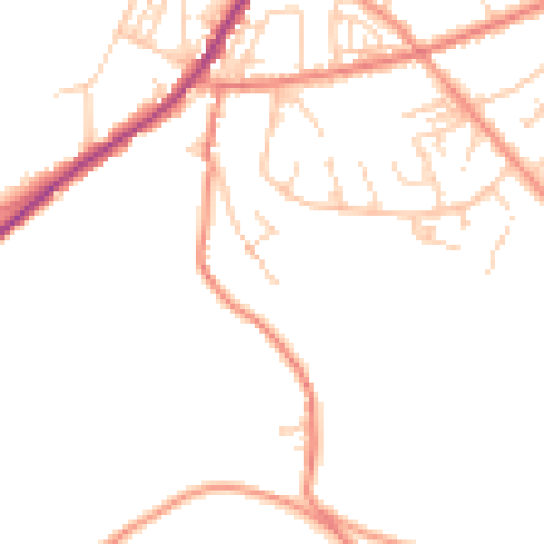 Daytime road noise heatmap for HD4 7DS