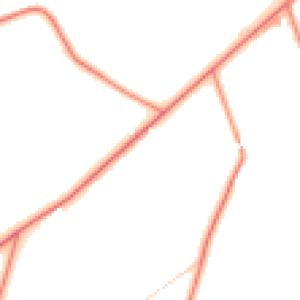 Daytime road noise heatmap for HD4 7EE