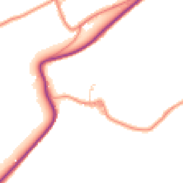 Daytime road noise heatmap for HD4 7FB