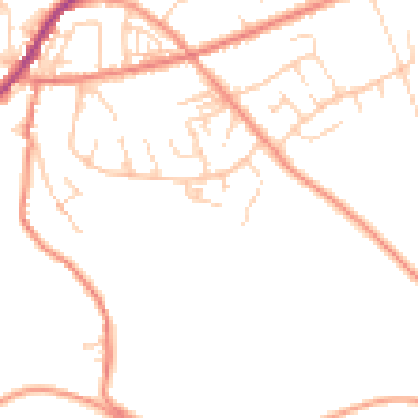 Daytime road noise heatmap for HD4 7HR