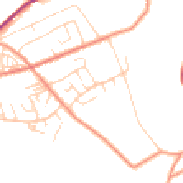 Daytime road noise heatmap for HD4 7LJ