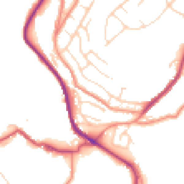 Daytime road noise heatmap for HD4 7LR