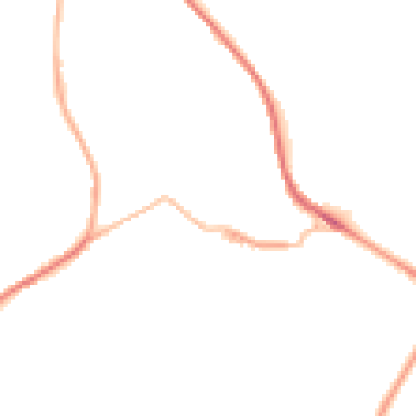 Night-time road noise heatmap for HD4 7NX