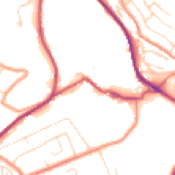 Daytime road noise heatmap for HD4 7PE