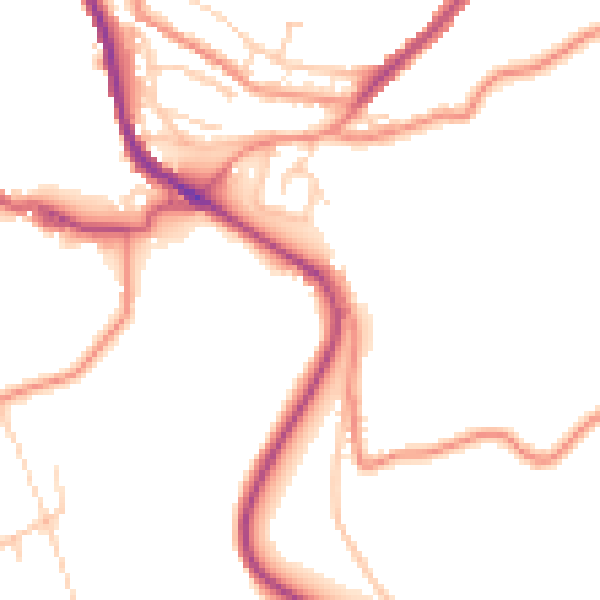 Daytime road noise heatmap for HD4 7PH