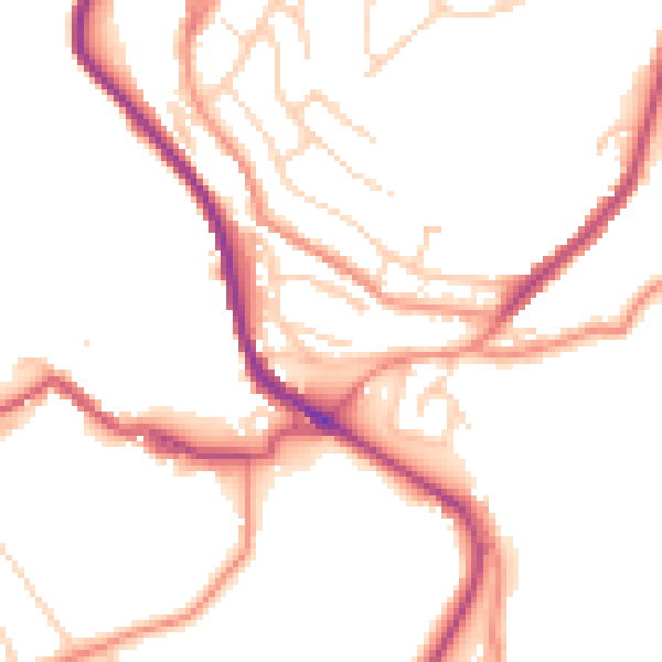 Daytime road noise heatmap for HD4 7QH
