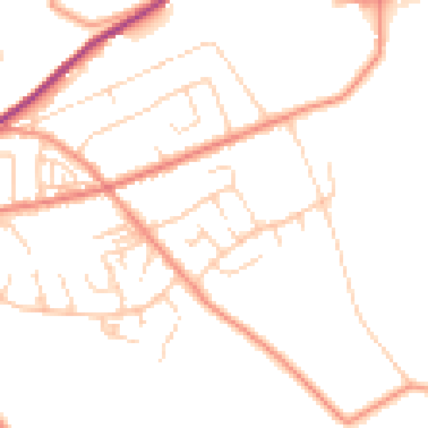 Daytime road noise heatmap for HD4 7SN