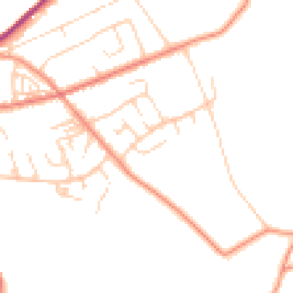 Daytime road noise heatmap for HD4 7SR