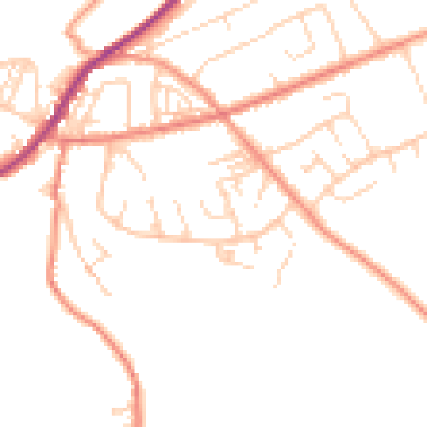 Daytime road noise heatmap for HD4 7WD