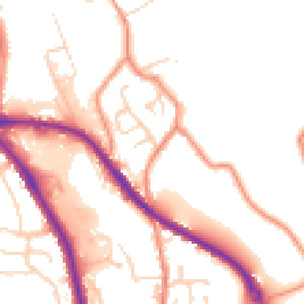 Daytime road noise heatmap for HD5 0AT