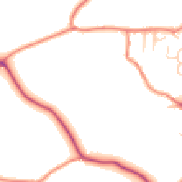 Daytime road noise heatmap for HD5 0BU