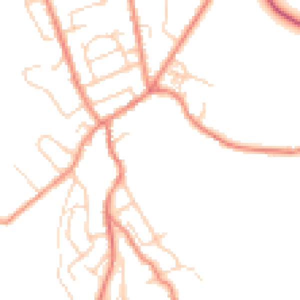 Daytime road noise heatmap for HD5 0DA