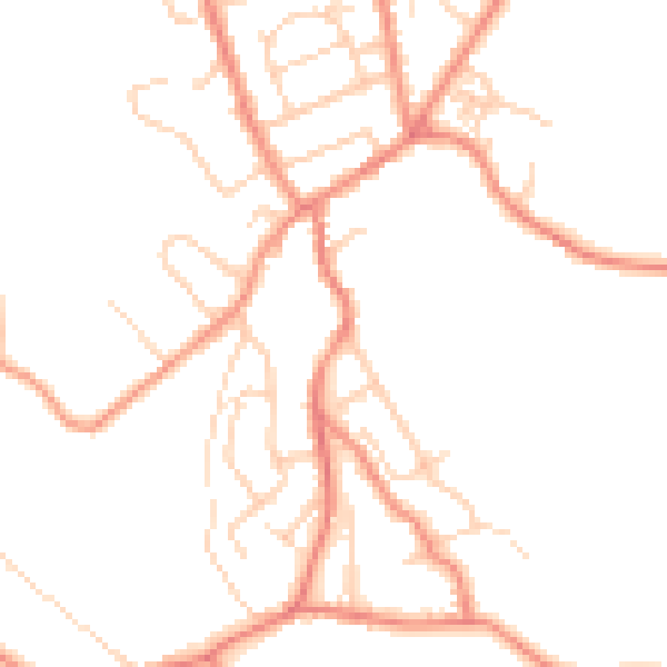 Daytime road noise heatmap for HD5 0DS