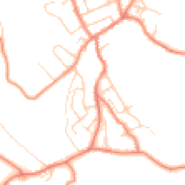 Daytime road noise heatmap for HD5 0DT