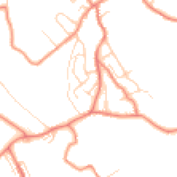 Daytime road noise heatmap for HD5 0DY