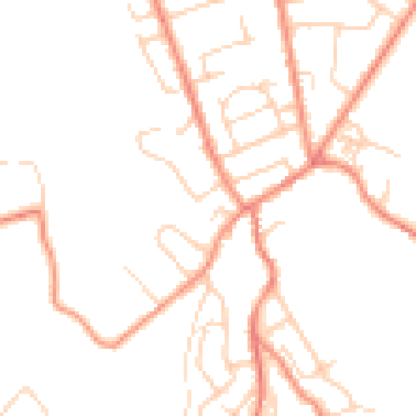 Daytime road noise heatmap for HD5 0EZ