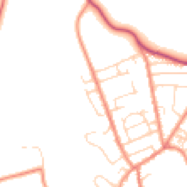 Daytime road noise heatmap for HD5 0HZ