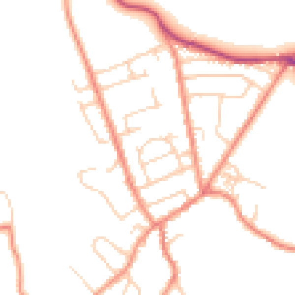 Daytime road noise heatmap for HD5 0ND