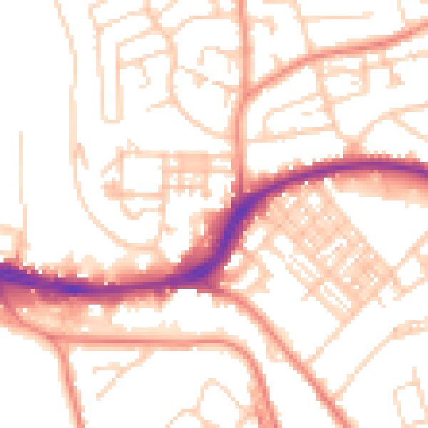 Daytime road noise heatmap for HD5 8AA
