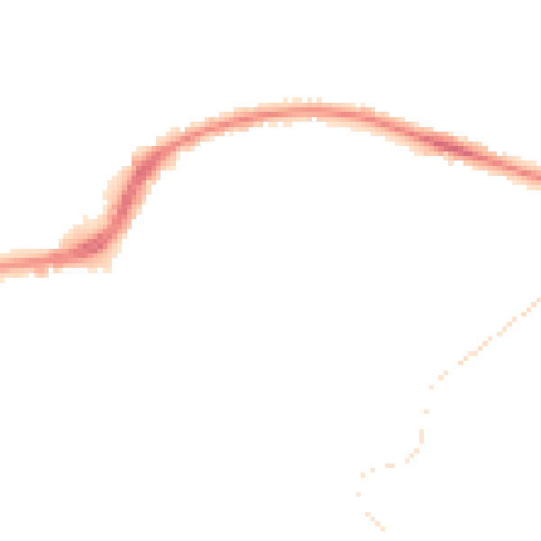 Night-time road noise heatmap for HD5 8BG