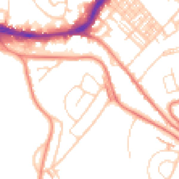Daytime road noise heatmap for HD5 8HT