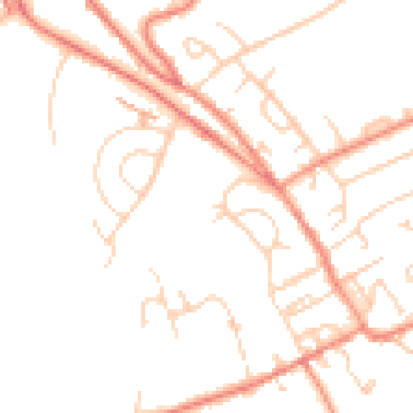 Daytime road noise heatmap for HD5 8NB