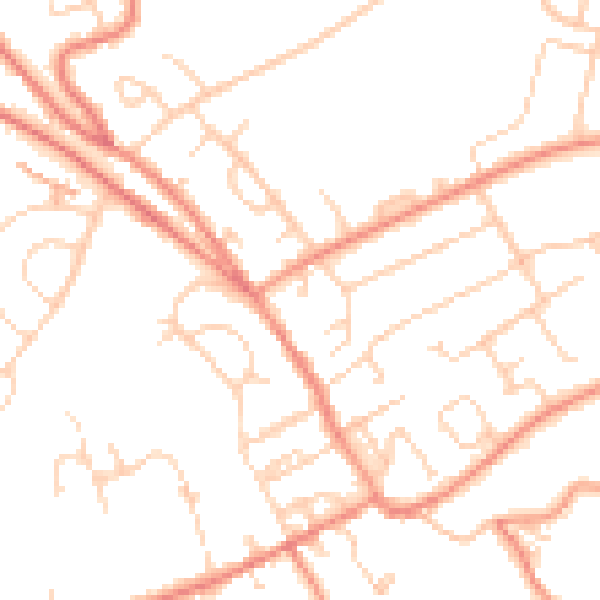 Daytime road noise heatmap for HD5 8RZ