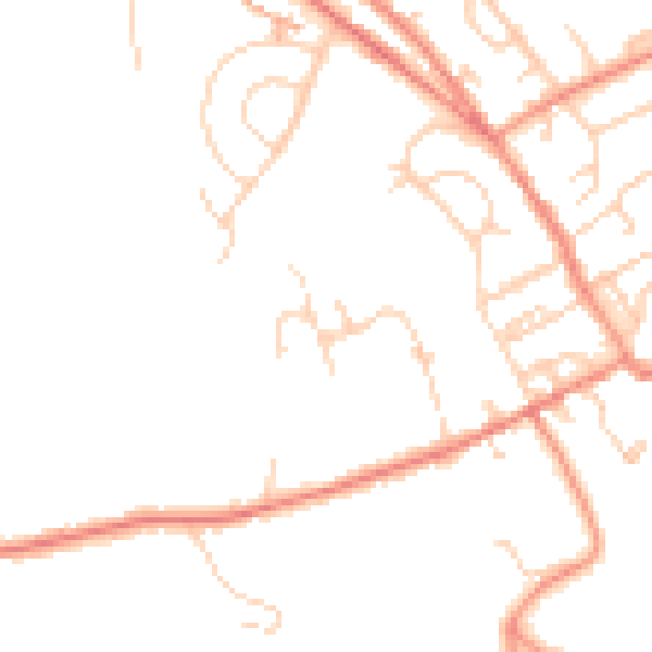 Daytime road noise heatmap for HD5 8XZ