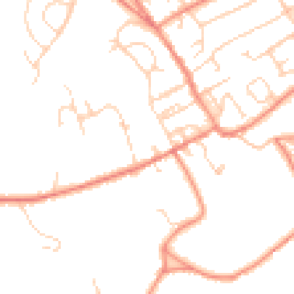 Daytime road noise heatmap for HD5 8ZH