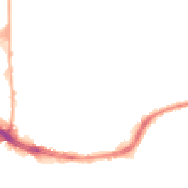 Night-time road noise heatmap for HD5 9DY