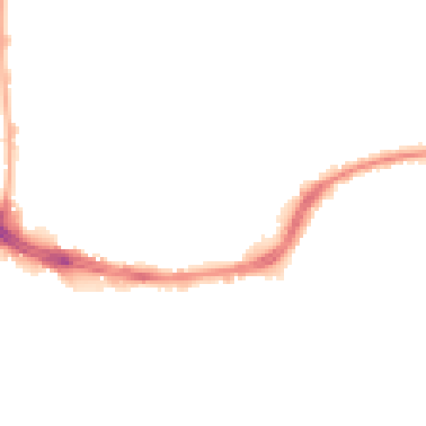 Night-time road noise heatmap for HD5 9EU