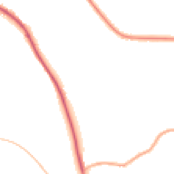 Night-time road noise heatmap for HD8 0AN
