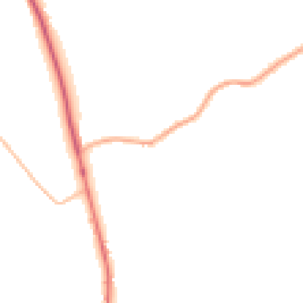 Night-time road noise heatmap for HD8 0GW