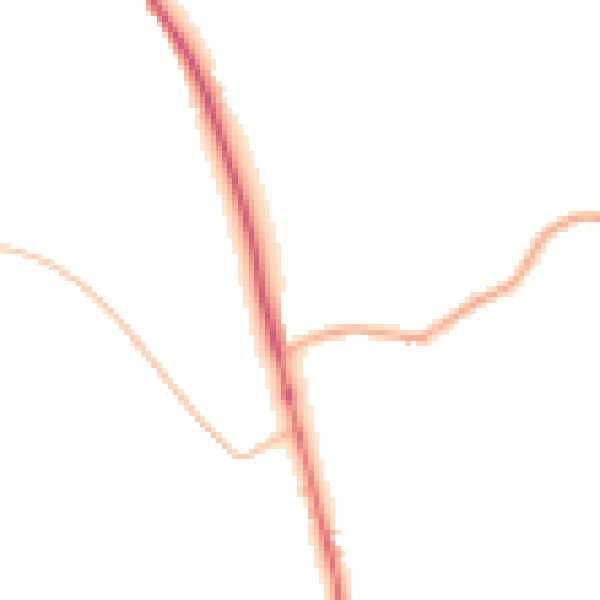 Night-time road noise heatmap for HD8 0JR