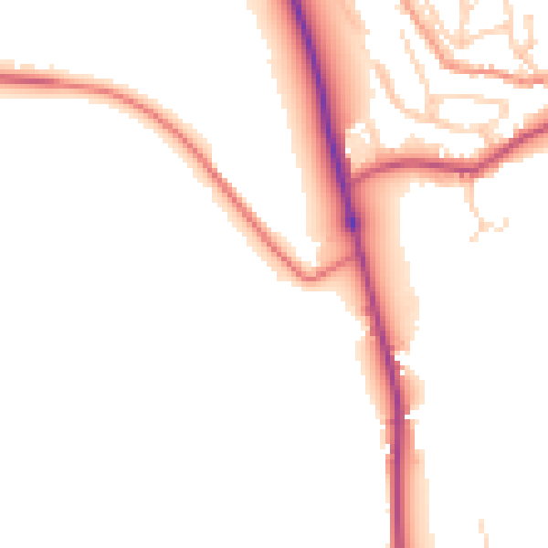 Daytime road noise heatmap for HD8 0LQ