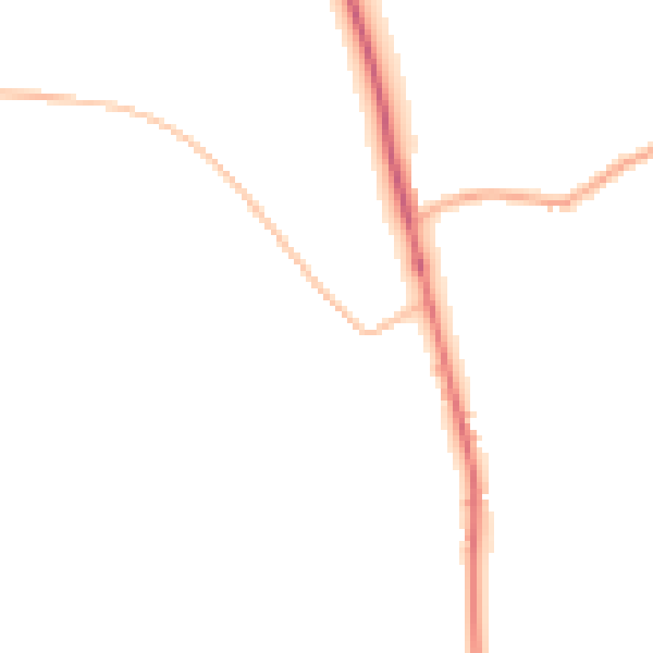 Night-time road noise heatmap for HD8 0LQ