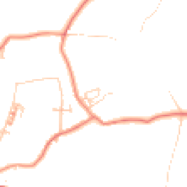 Daytime road noise heatmap for HD8 0TP