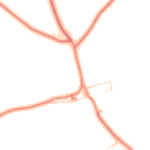 Daytime road noise heatmap for HD8 8PH