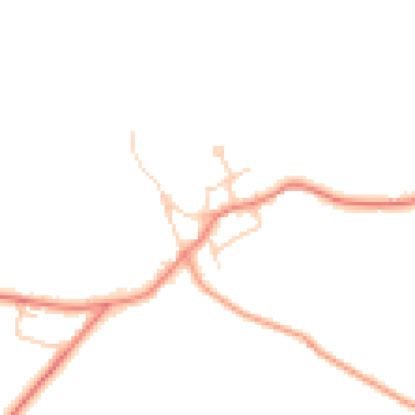 Daytime road noise heatmap for HD8 8UF