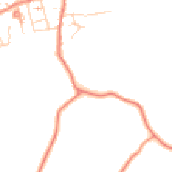Daytime road noise heatmap for HD8 9LL