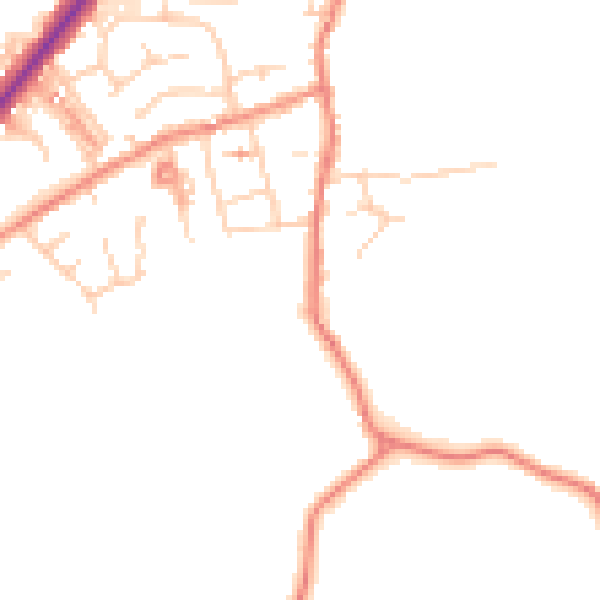 Daytime road noise heatmap for HD8 9NT