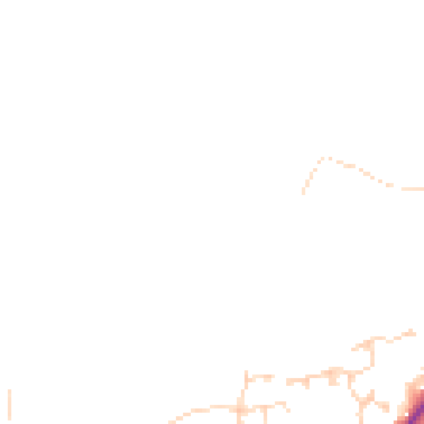 Daytime road noise heatmap for HD8 9QS