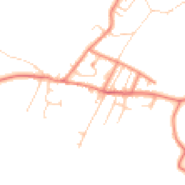 Daytime road noise heatmap for HD8 9RF