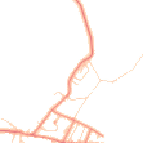 Daytime road noise heatmap for HD8 9RR